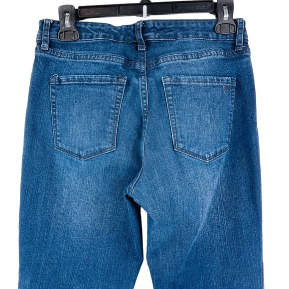 William Rast Blue Mid-Rise Crop Boot Jeans Juniors Size 28 Stretch - Picture 3 of 14